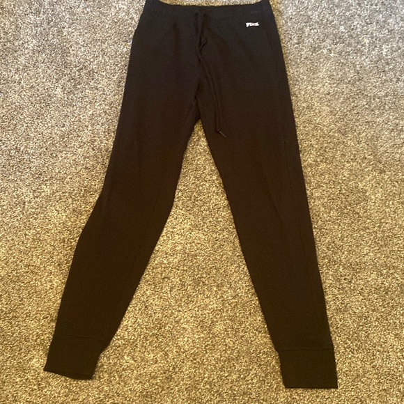 PINK Victoria's Secret Pants - Victoria’s Secret Pink Black Campus Joggers size Small